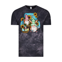 Cloud Black Easter Gnomes Egg Sunflowers Truck Vintage Tee - RanaPortraitStore
