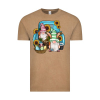 Vintage Coffee Easter Gnomes Egg Sunflowers Truck Vintage Tee - RanaPortraitStore
