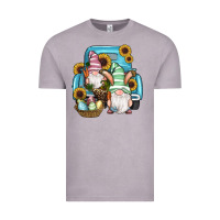 Vintage Zinc Easter Gnomes Egg Sunflowers Truck Vintage Tee - RanaPortraitStore