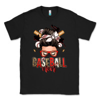 Black baseball mom messy bun Classic Tee - Zillion Design Studio