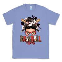 Colony Blue baseball mom messy bun Classic Tee - Zillion Design Studio