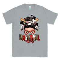 Heather Grey baseball mom messy bun Classic Tee - Zillion Design Studio