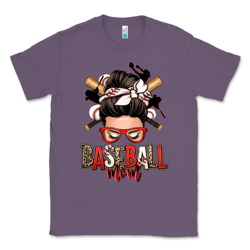 Baseball Mom Messy Bun Classic Tee by Zillion Design Studio | Teevron