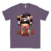 Lavender baseball mom messy bun Classic Tee - Zillion Design Studio
