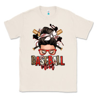 Natural baseball mom messy bun Classic Tee - Zillion Design Studio