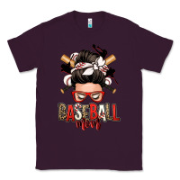 Plum baseball mom messy bun Classic Tee - Zillion Design Studio