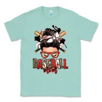 Seafoam baseball mom messy bun Classic Tee - Zillion Design Studio