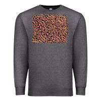 Charcoal Heather leopard with pink glitter Premium Sweatshirt - Artiststas