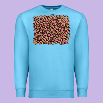 Leopard With Pink Glitter Premium Sweatshirt Designed By Artiststas