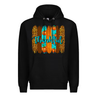 Black thankful brushstrokes Premium Hoodie - AdoDesignShop