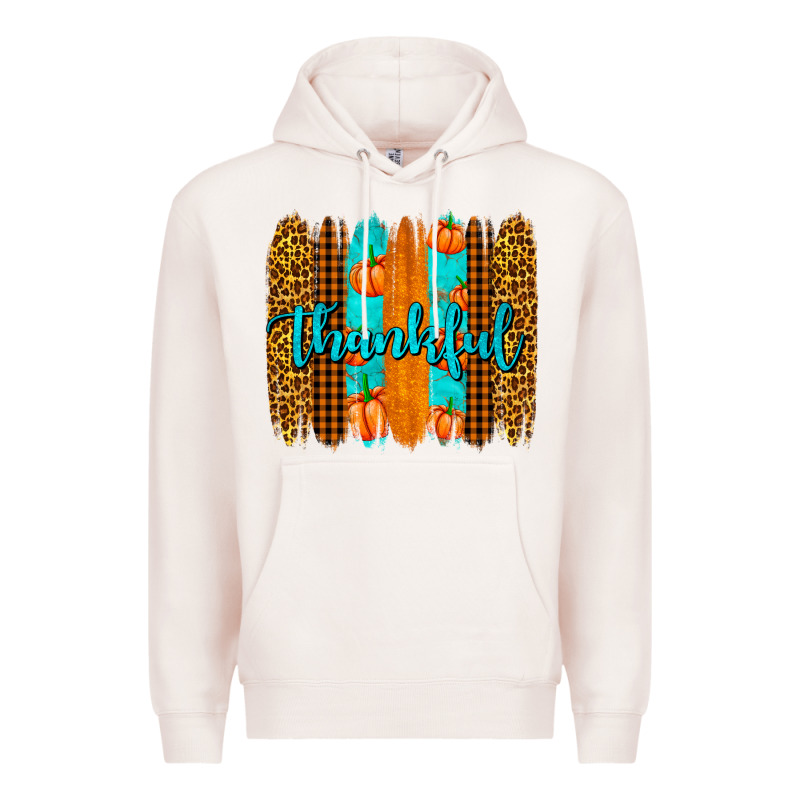 Thankful Brushstrokes Premium Hoodie by AdoDesignShop | Teevron