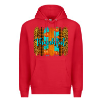 Red thankful brushstrokes Premium Hoodie - AdoDesignShop