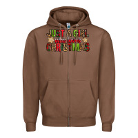 Chestnut just a girl who loves christmas with cookies Zipper Hoodie - FaDigitalArtStudio
