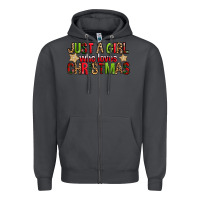 Smoke just a girl who loves christmas with cookies Zipper Hoodie - FaDigitalArtStudio