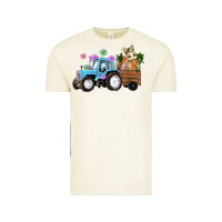 Vintage Arctic Happy Easter Tractor with Bunny Flowers and Carrot Vintage Tee - RanaPortraitStore
