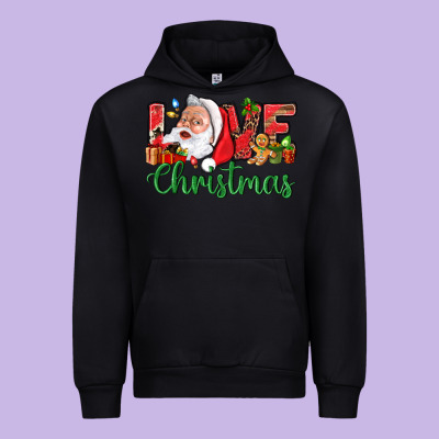 Love Christmas With Santa Urban Hoodie Designed By Bundleandbundleshop
