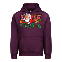 Mauve Wine Love Christmas With Santa Urban Hoodie - BundleAndBundleShop