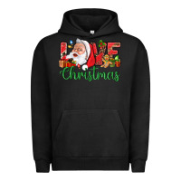 Pigment Black Love Christmas With Santa Urban Hoodie - BundleAndBundleShop