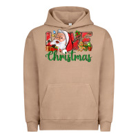 Pigment Burro Love Christmas With Santa Urban Hoodie - BundleAndBundleShop