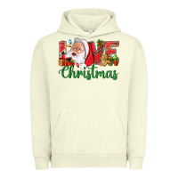 Pigment Pistachio Love Christmas With Santa Urban Hoodie - BundleAndBundleShop