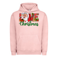 Pigment Salmon Love Christmas With Santa Urban Hoodie - BundleAndBundleShop