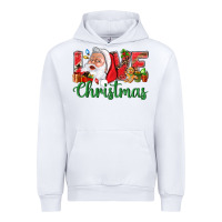 White Love Christmas With Santa Urban Hoodie - BundleAndBundleShop