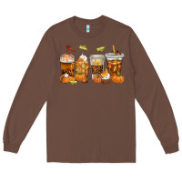 Chestnut Fall Coffee Cups Long Sleeve Tee - texasbilliewilder