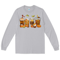 Moon Dust Fall Coffee Cups Long Sleeve Tee - texasbilliewilder