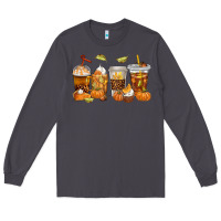 Smoke Fall Coffee Cups Long Sleeve Tee - texasbilliewilder