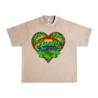 French Oak lucky heart with leopard Urban Heavy Tee - RanaPortraitStore