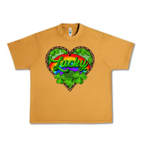 Peanut Butter lucky heart with leopard Urban Heavy Tee - RanaPortraitStore