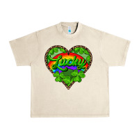 Sandshell lucky heart with leopard Urban Heavy Tee - RanaPortraitStore