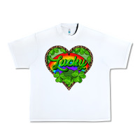 White lucky heart with leopard Urban Heavy Tee - RanaPortraitStore