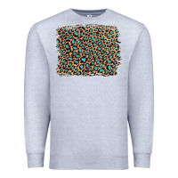 Heather Grey leopard with turquoise glitter Premium Sweatshirt - Artiststas