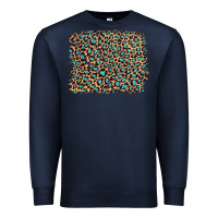 Navy leopard with turquoise glitter Premium Sweatshirt - Artiststas