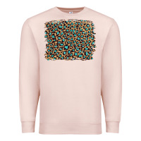 Pale Pink leopard with turquoise glitter Premium Sweatshirt - Artiststas