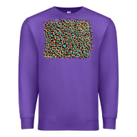 Purple leopard with turquoise glitter Premium Sweatshirt - Artiststas