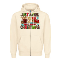 Sandshell just a girl who loves christmas Zipper Hoodie - FaDigitalArtStudio