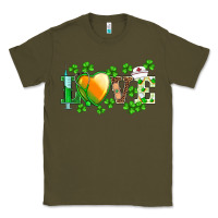 Army Green st.patrick's nurse love heart stethoscope Classic Tee - BarkalooDesign