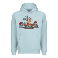 Blue Mist she will not fail psalm christian cross pray Premium Hoodie - NancyCooperArtShop