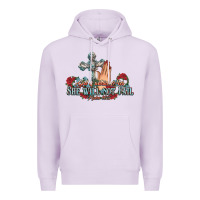 Lilac she will not fail psalm christian cross pray Premium Hoodie - NancyCooperArtShop