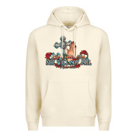 Sandshell she will not fail psalm christian cross pray Premium Hoodie - NancyCooperArtShop