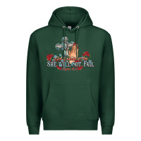 Sports Green she will not fail psalm christian cross pray Premium Hoodie - NancyCooperArtShop