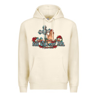 Tofu she will not fail psalm christian cross pray Premium Hoodie - NancyCooperArtShop