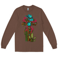 Chestnut cross gemstone cactus roses cowboy hat Long Sleeve Tee - RanaPortraitStore