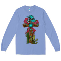 Colony Blue cross gemstone cactus roses cowboy hat Long Sleeve Tee - RanaPortraitStore