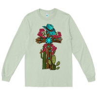 Matcha cross gemstone cactus roses cowboy hat Long Sleeve Tee - RanaPortraitStore