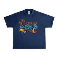 Navy little sister biggest fan football Urban Heavy Tee - Zillion Design Studio