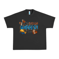 Pigment Black little sister biggest fan football Urban Heavy Tee - Zillion Design Studio