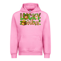Fuchsia Pink St. Patricks day lucky vibes Urban Hoodie - BundleAndBundleShop